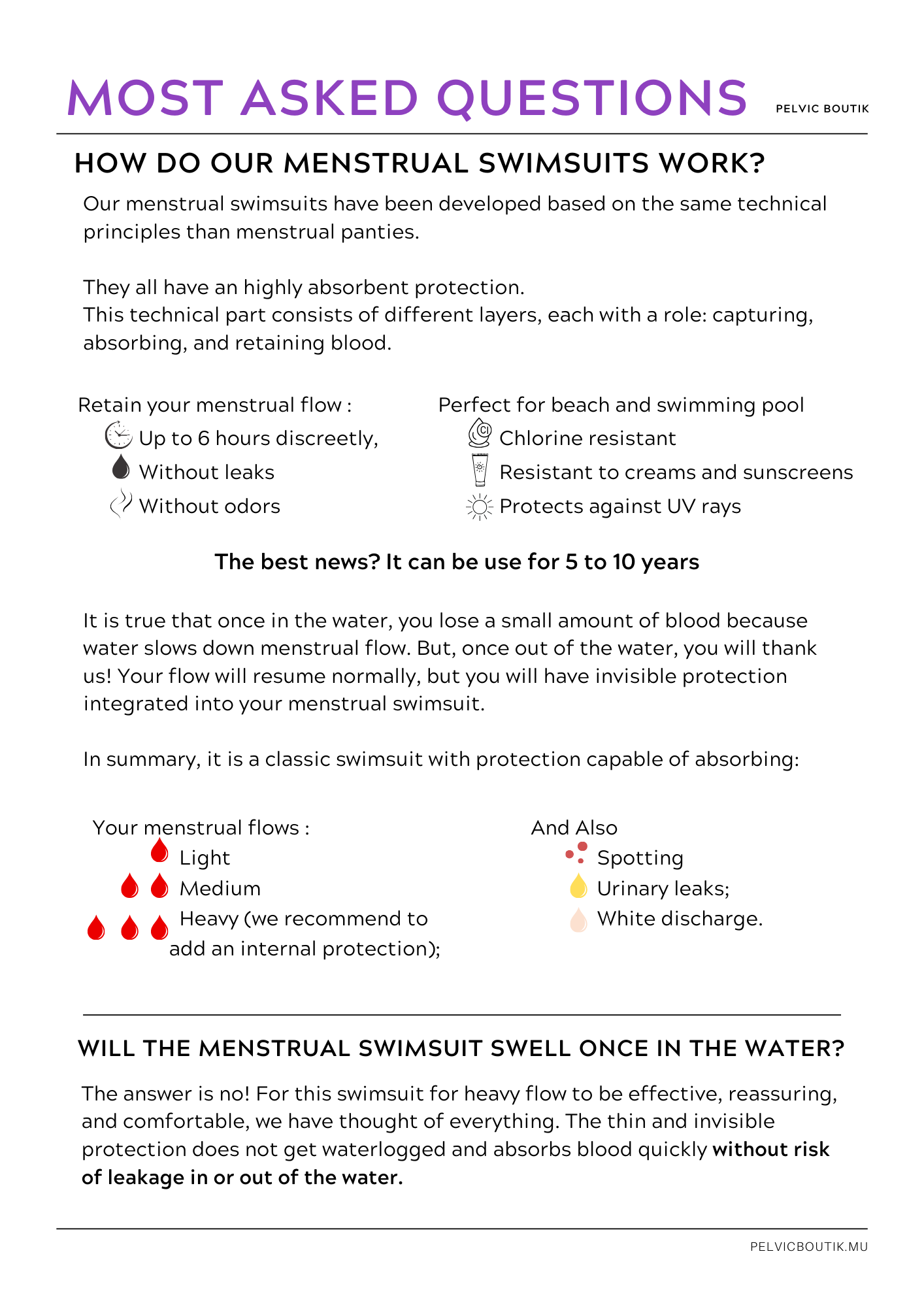 Menstrual Swimsuit "Côtelé" - Sauge