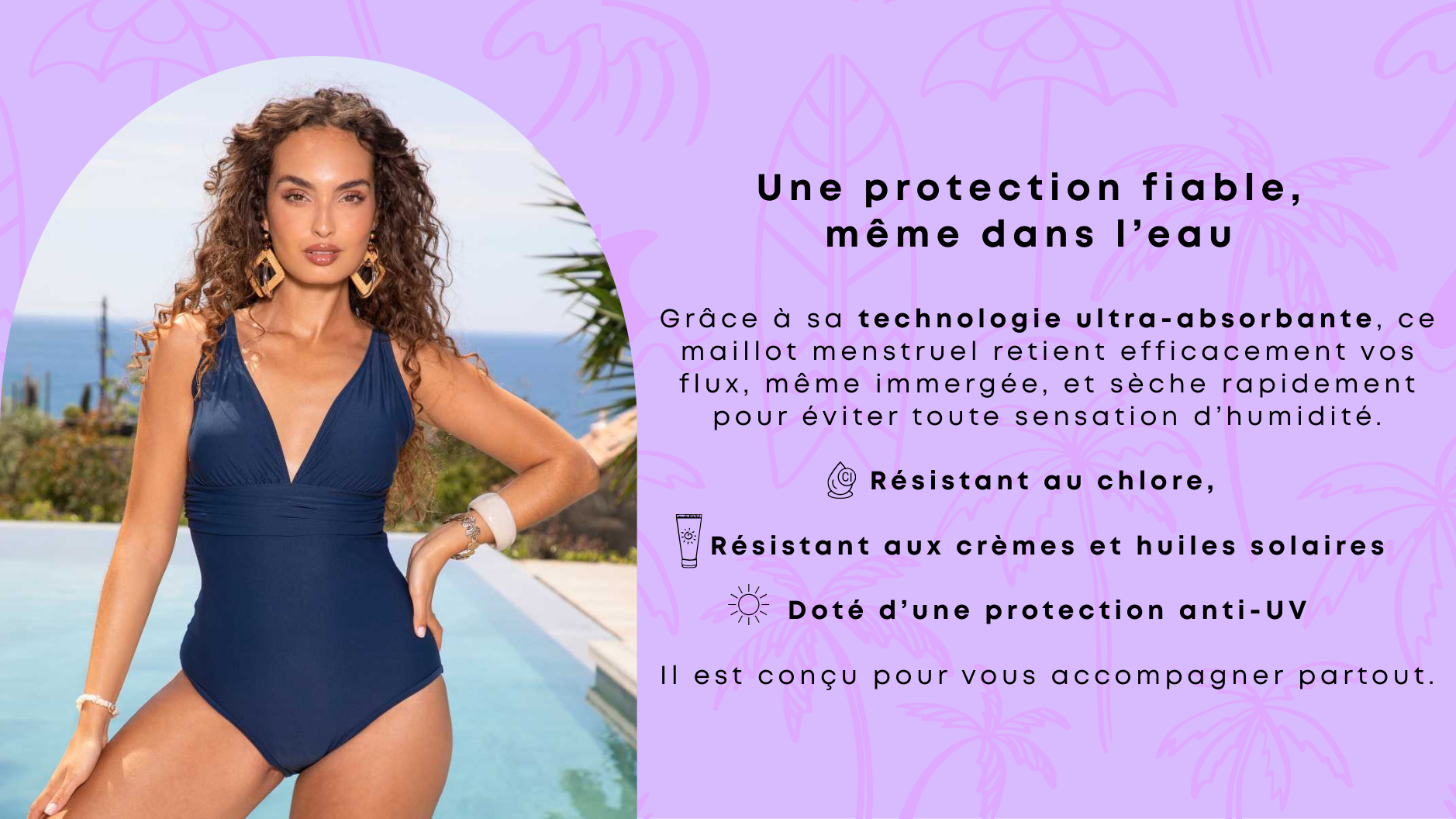 Protection fiable menstruation plage Mauritius