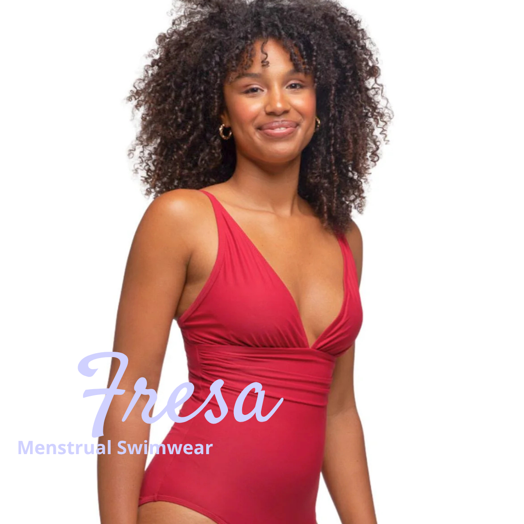 Menstrual Swimsuit Sculpt V-Neck - Fresa