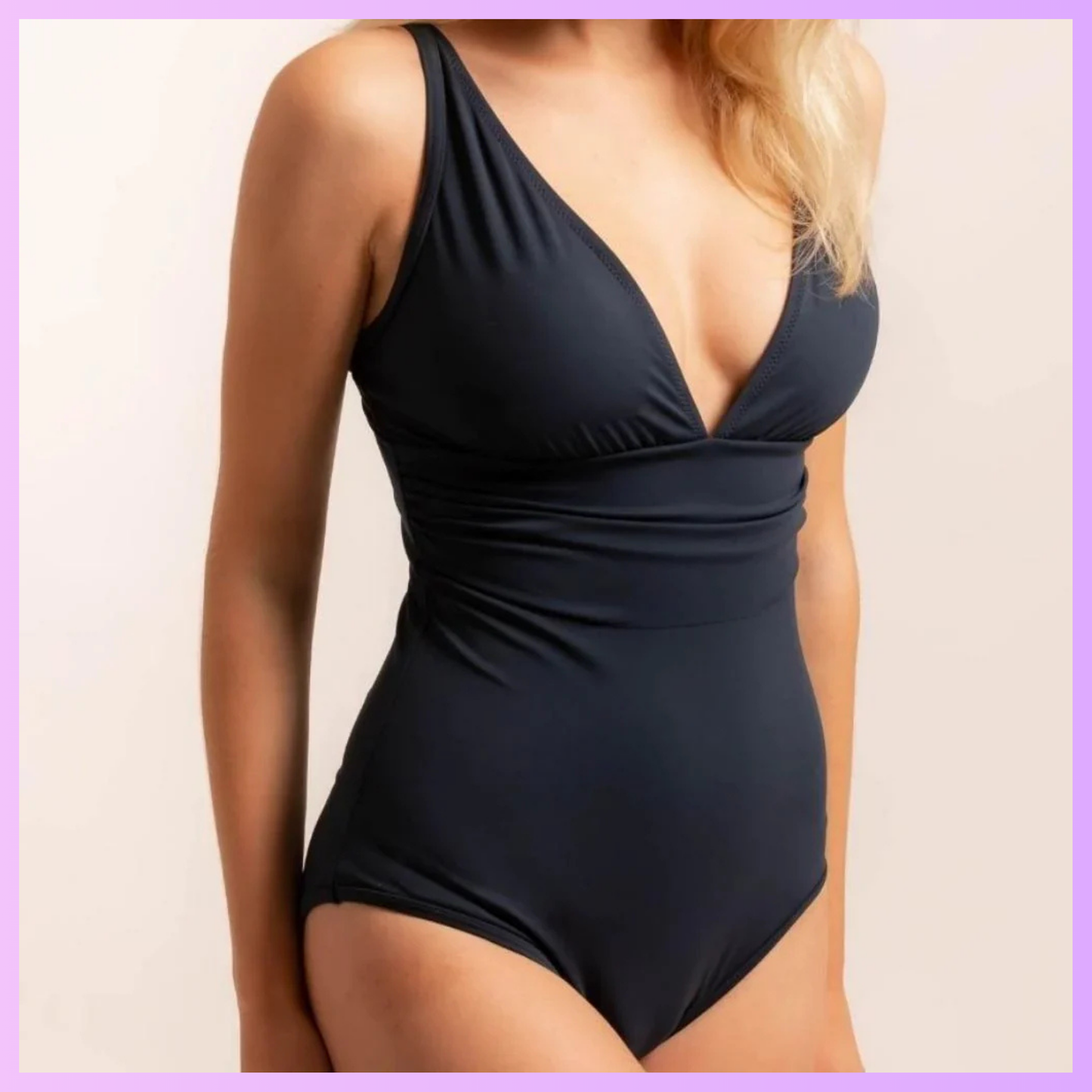 Menstrual Swimsuit Sculpt V-Neck -  Indigo