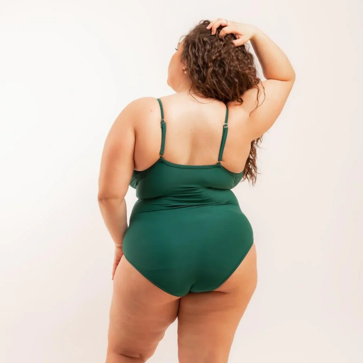 Menstrual Swimsuit Sculpt V-Neck -  Emerald