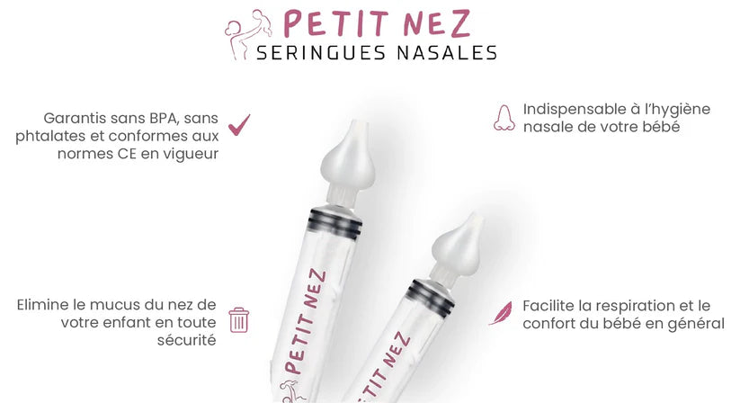 Recharge Petit Nez® – Seringue nasale de 10ml pour nettoyage nasal doux des enfants, sans BPA ni phtalates
Disponible a l'ile Maurice