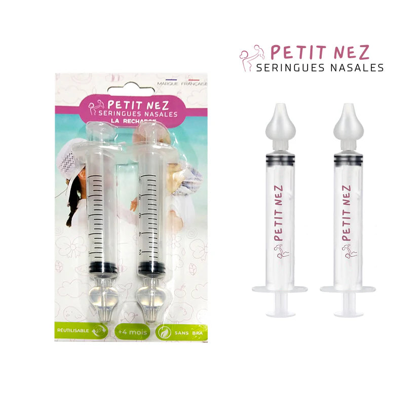 Petit Nez® – 2 seringues nasales 10ml | Nettoyage doux et efficace dès 4 mois | Sans BPA, sans phtalates, normes CE